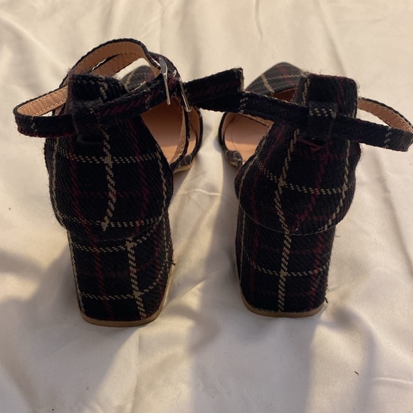 ModCloth Plaid Ankle Strap Block Heels - Picture 4 of 4
